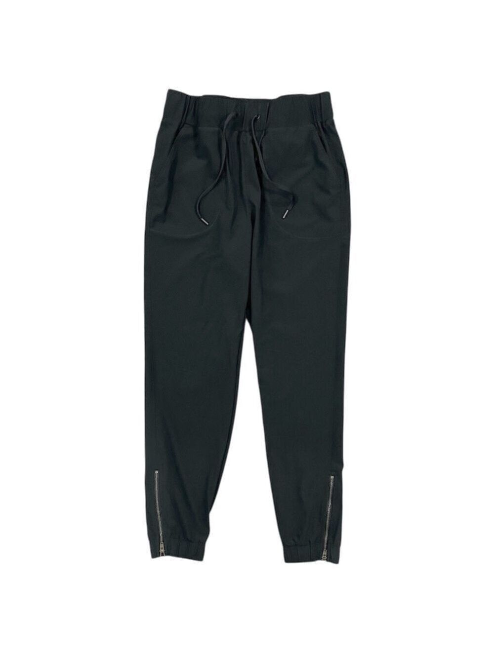 CRZ YOGA Black Lightweight Activewear Joggers w/ Zipper Ankle Size Sz 4/6